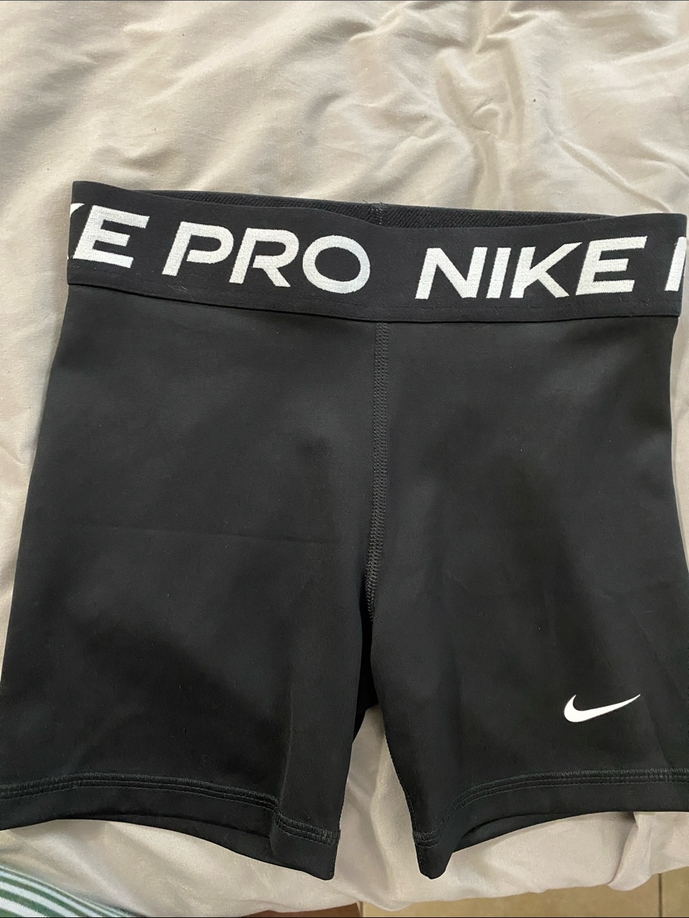 Nike Black Girls' Pro Logo Athletic Bike Shorts